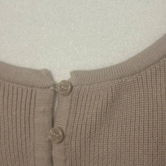 beige tan nude zara cropped cardigan sweater size M • good preowned condition wi - Picture 3 of 9